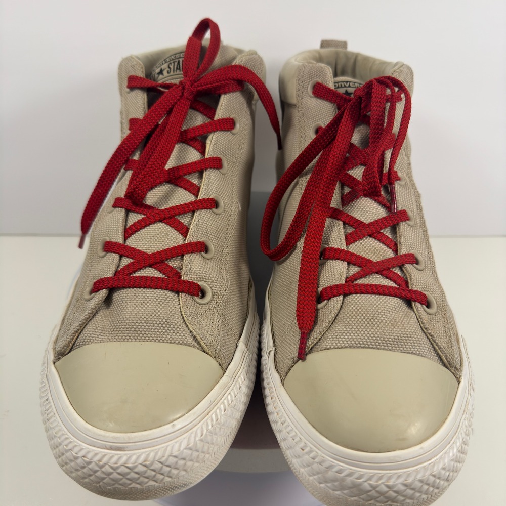Converse Men High Top Sneakers Canvas Classic Lace Up Casual Beige 13 - Picture 4 of 15